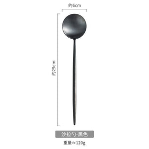 Black salad spoon
