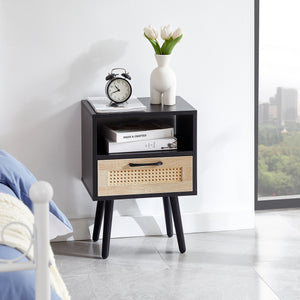 Black + Solid Wood+MDF