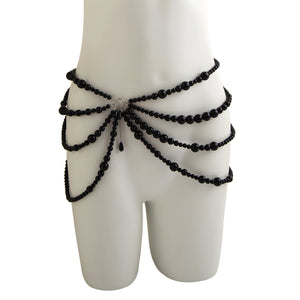 Black E3 waist chain  1219