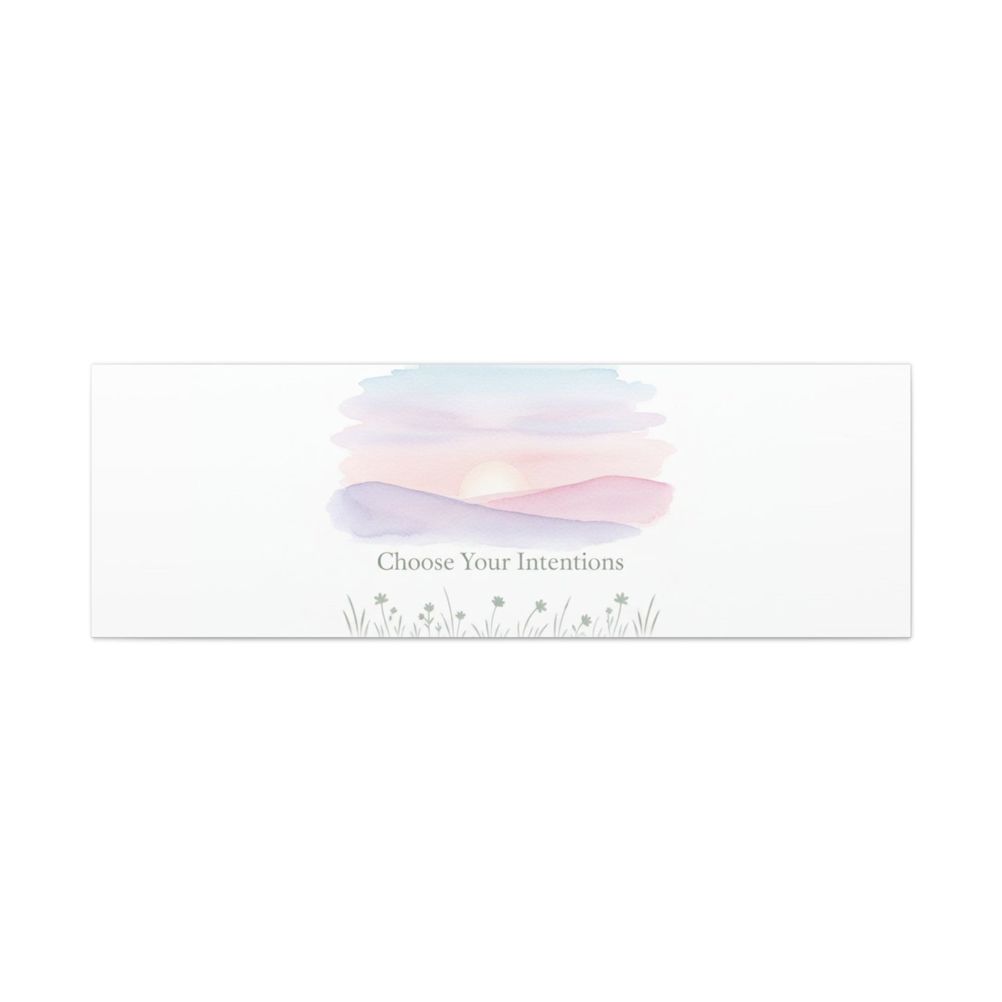 Choose Your Intentions Canvas, soft wellness poster, pastel gradient mindfulness art