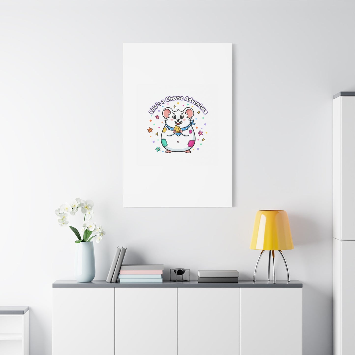 Life's a Cheese Adventure Canvas | Rodent-Core rat art print