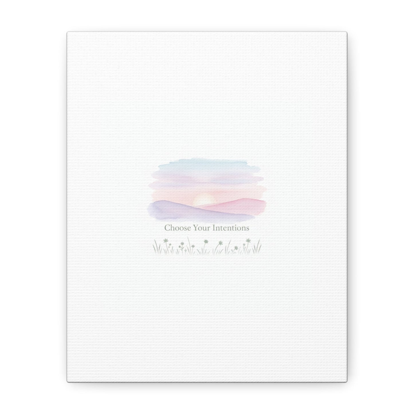 Choose Your Intentions Canvas, soft wellness poster, pastel gradient mindfulness art