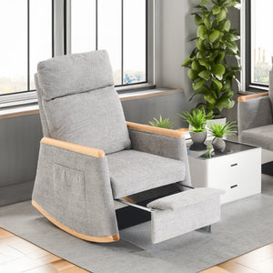 Grey + Rubber Wood