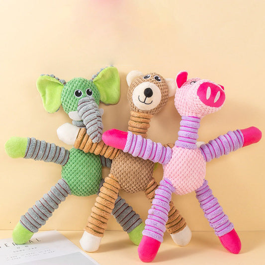 Large Letter Toy Elephant Bear Pig Animal Sound Toys for Pets