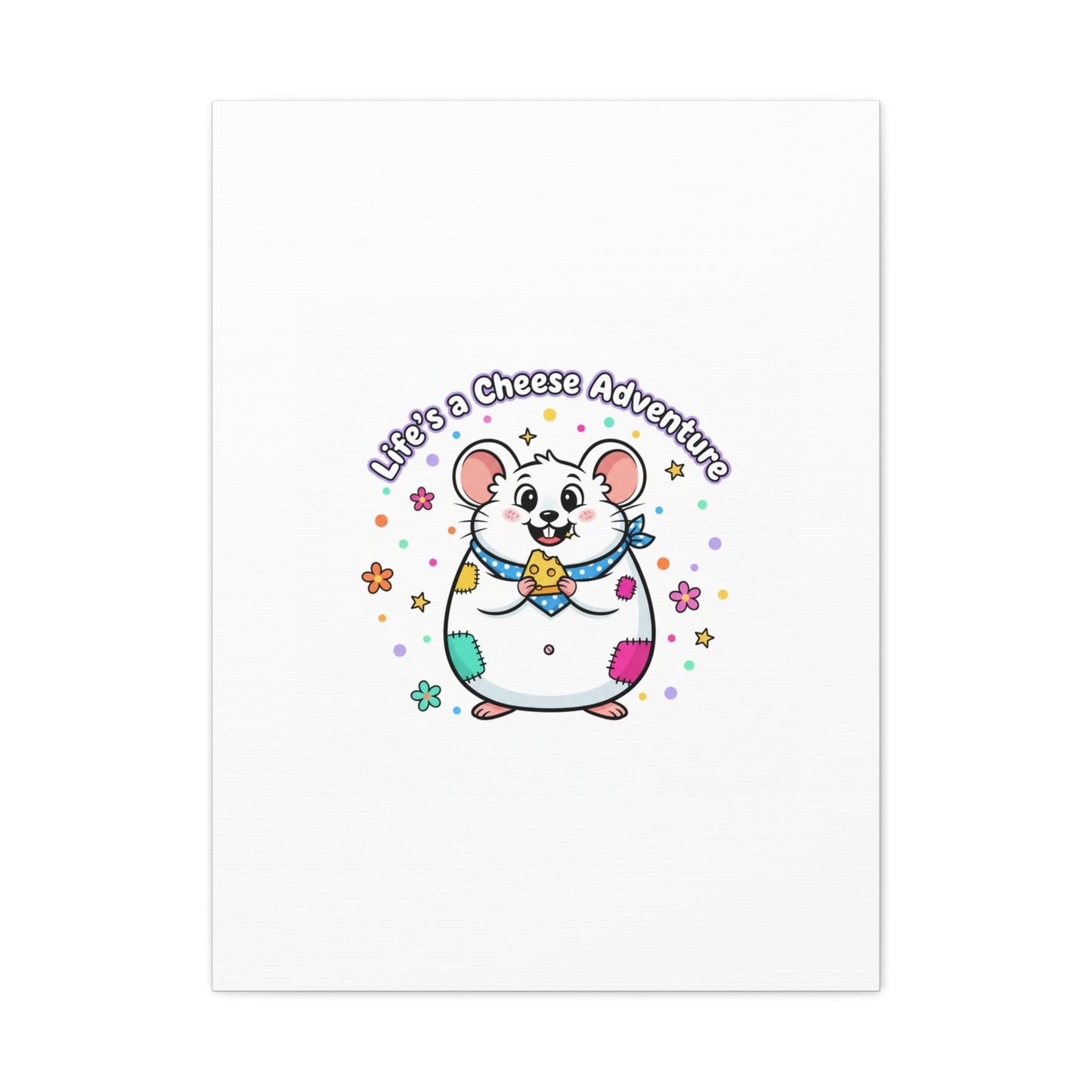Life's a Cheese Adventure Canvas | Rodent-Core rat art print