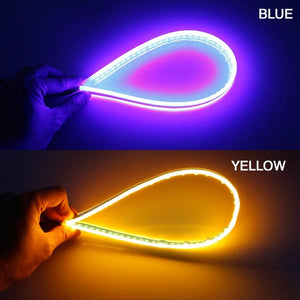 blue and yellow