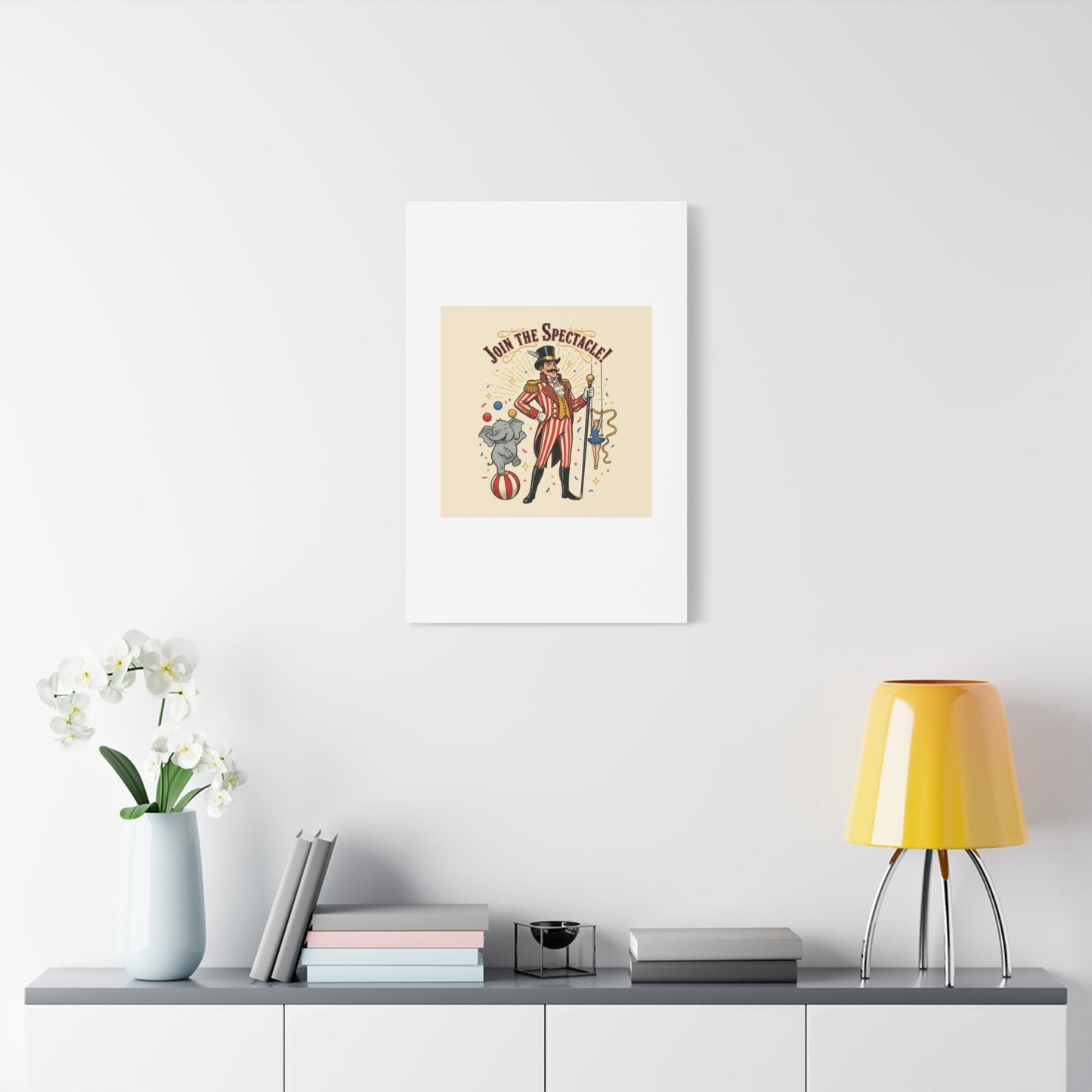 Join the Spectacle Circus Art Print | Matte Canvas, Stretched, Vintage Carnival Design