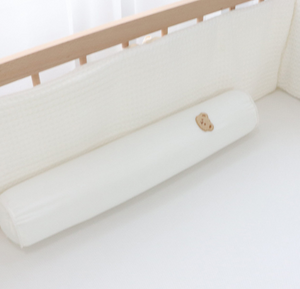 Cylindrical pillow-washed cotton white