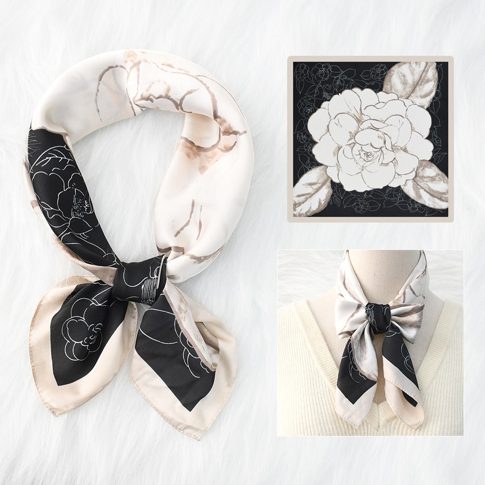 Silk Scarf Women's Sunscreen Beach Imitation Silk Versatile Silk Scarf Neckband