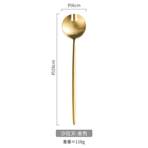 Golden salad fork