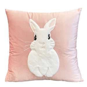 Two pink rabbits