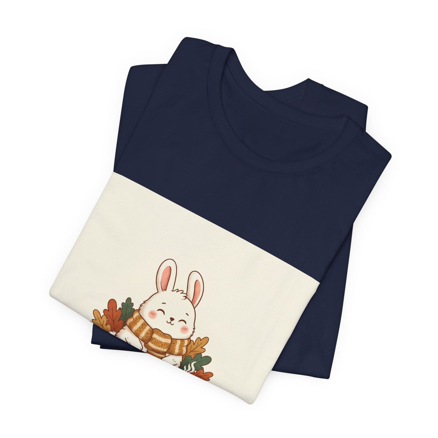 Stay Cozy Bunny T-Shirt | cute animal illustration, winter forest art