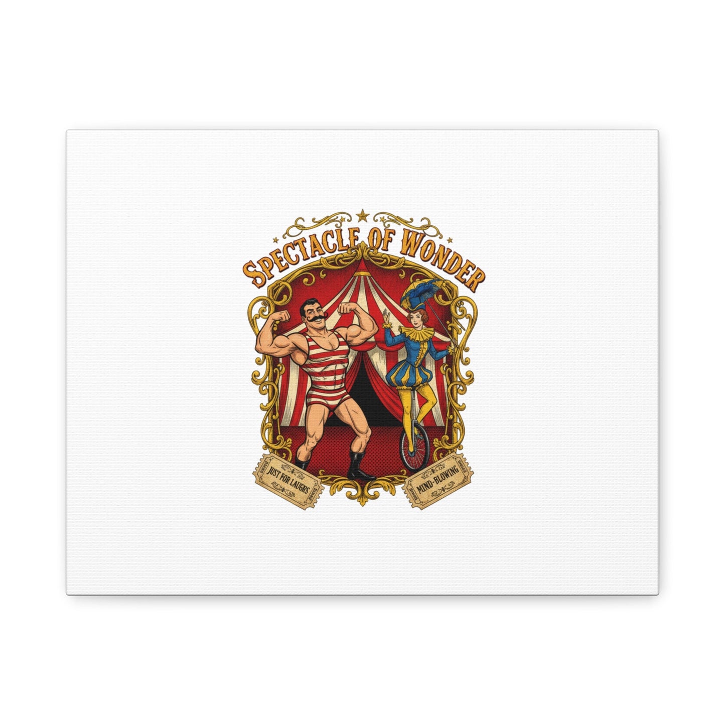 Spectacle of Wonder Circus Art Print, Canvas | Vintage Carnival Design