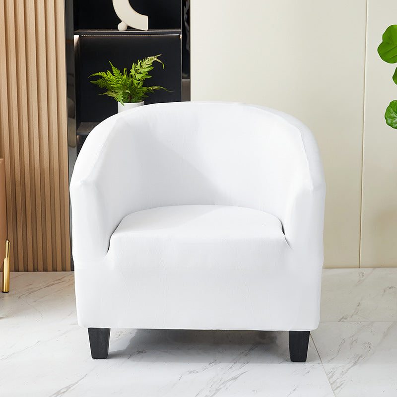 Elastic solid color semi-circular sofa cover, internet cafe, sand caf é, hotel leisure booth, all inclusive, single sofa chair cover
