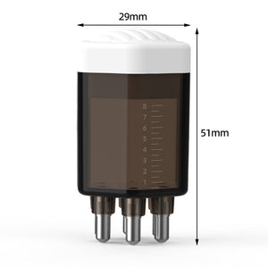 Hexagon 6-pin transparent blac