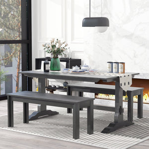 Grey + Solid Wood+MDF
