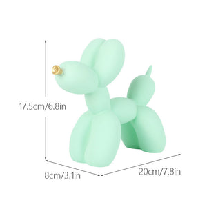 Balloon Dog-Green Body Golden Mouth