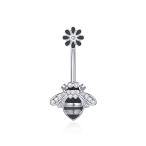 Steel colored bee