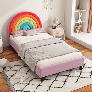 Colorful + Velvet + Twin + Bed Frame