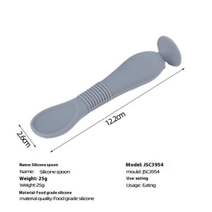 Gray Blue Silicone Spoon