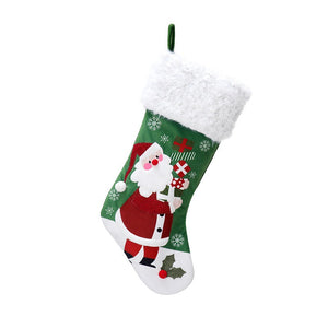 Red and Green Velvet Socks - Elderly Edition