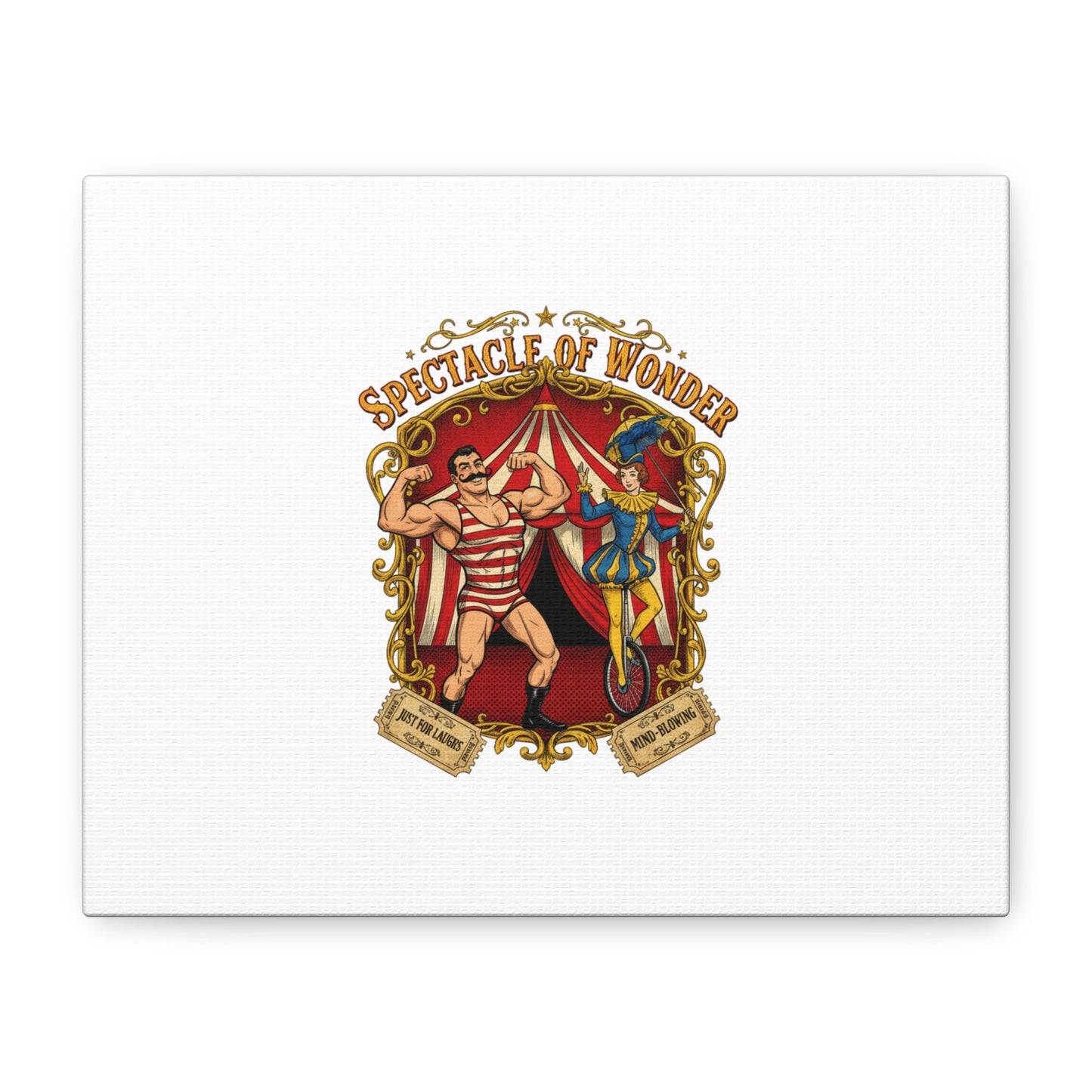 Spectacle of Wonder Circus Art Print, Canvas | Vintage Carnival Design