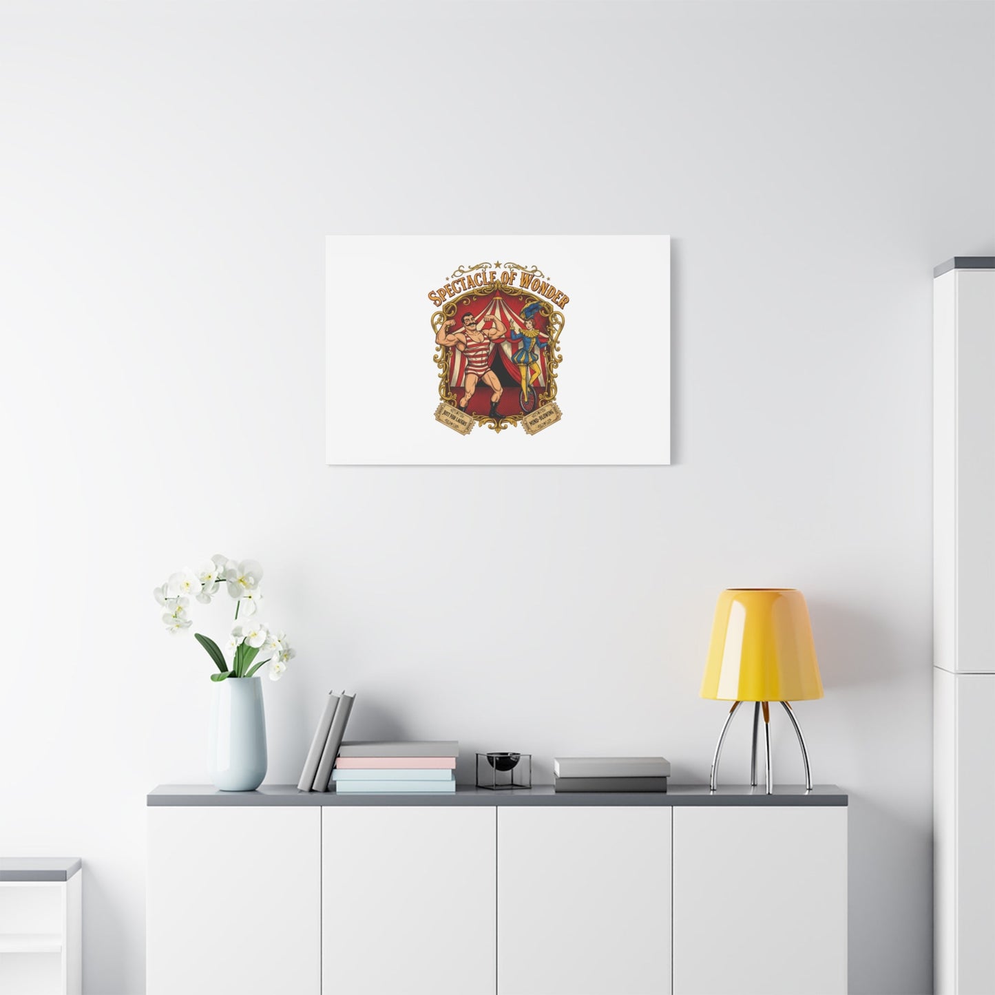Spectacle of Wonder Circus Art Print, Canvas | Vintage Carnival Design