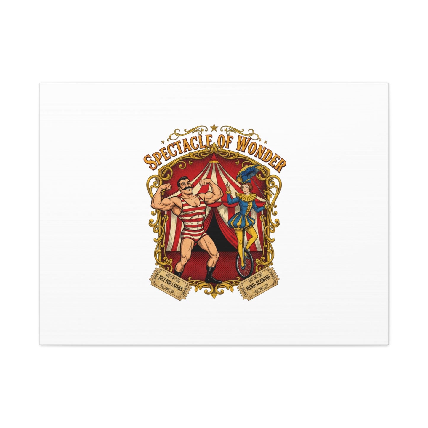 Spectacle of Wonder Circus Art Print, Canvas | Vintage Carnival Design
