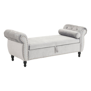 Grey + Velvet + Polyester
