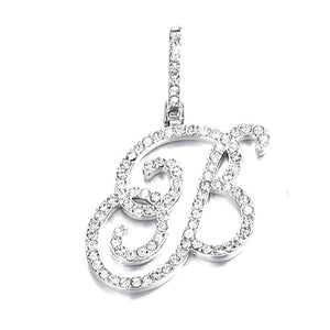 Silver single letter B