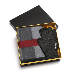 D and grey gloves