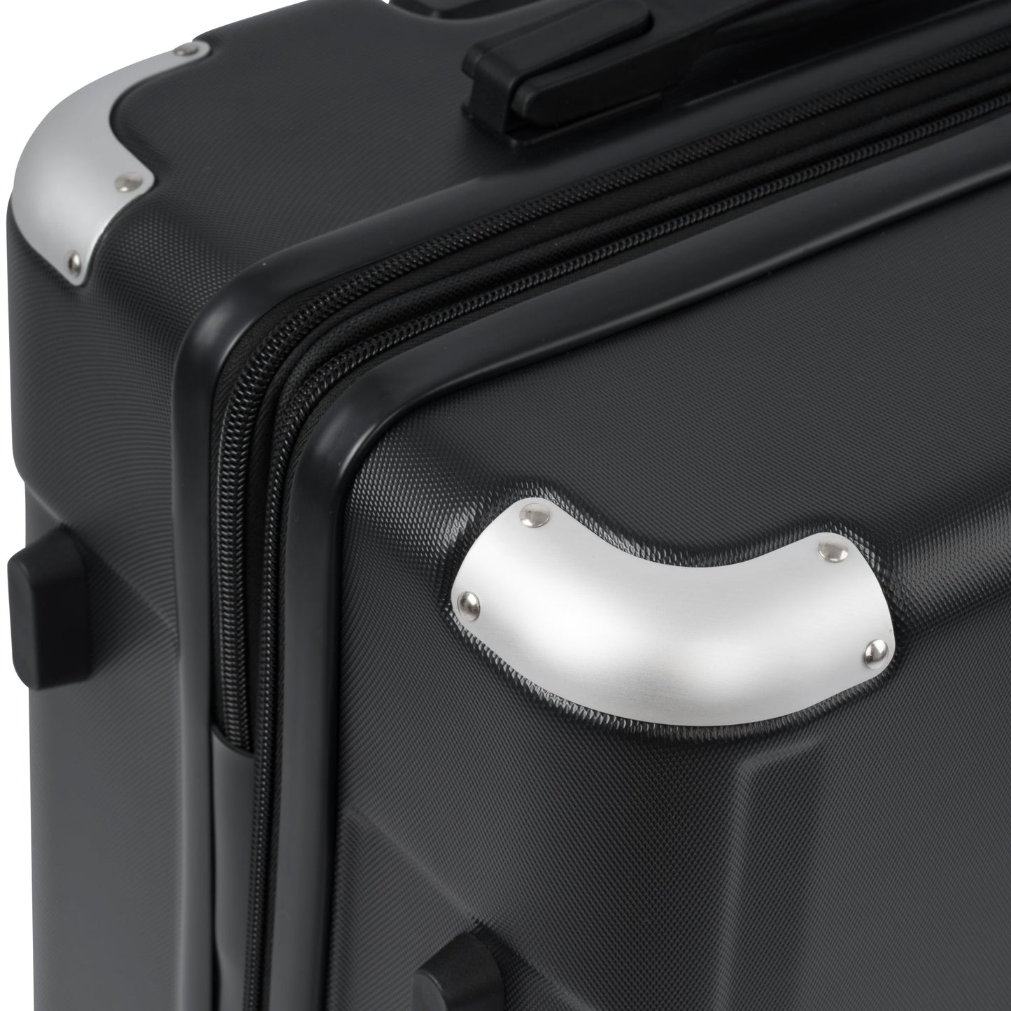 Hardshell Luggage Spinner Suitcase with TSA Lock Lightweight 20'' (Single Luggage) Black + ABS + 20 Inch Carry On