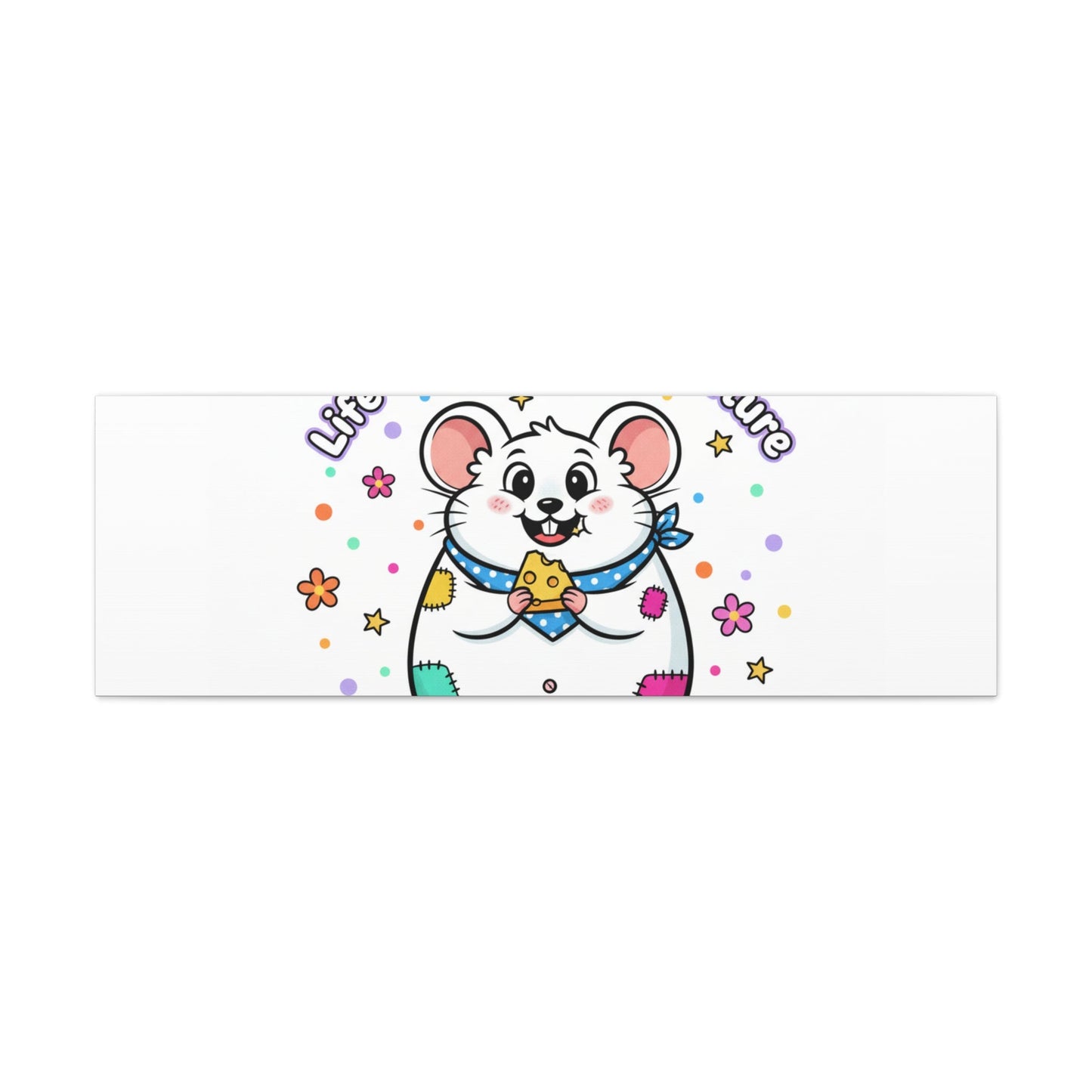 Life's a Cheese Adventure Canvas | Rodent-Core rat art print