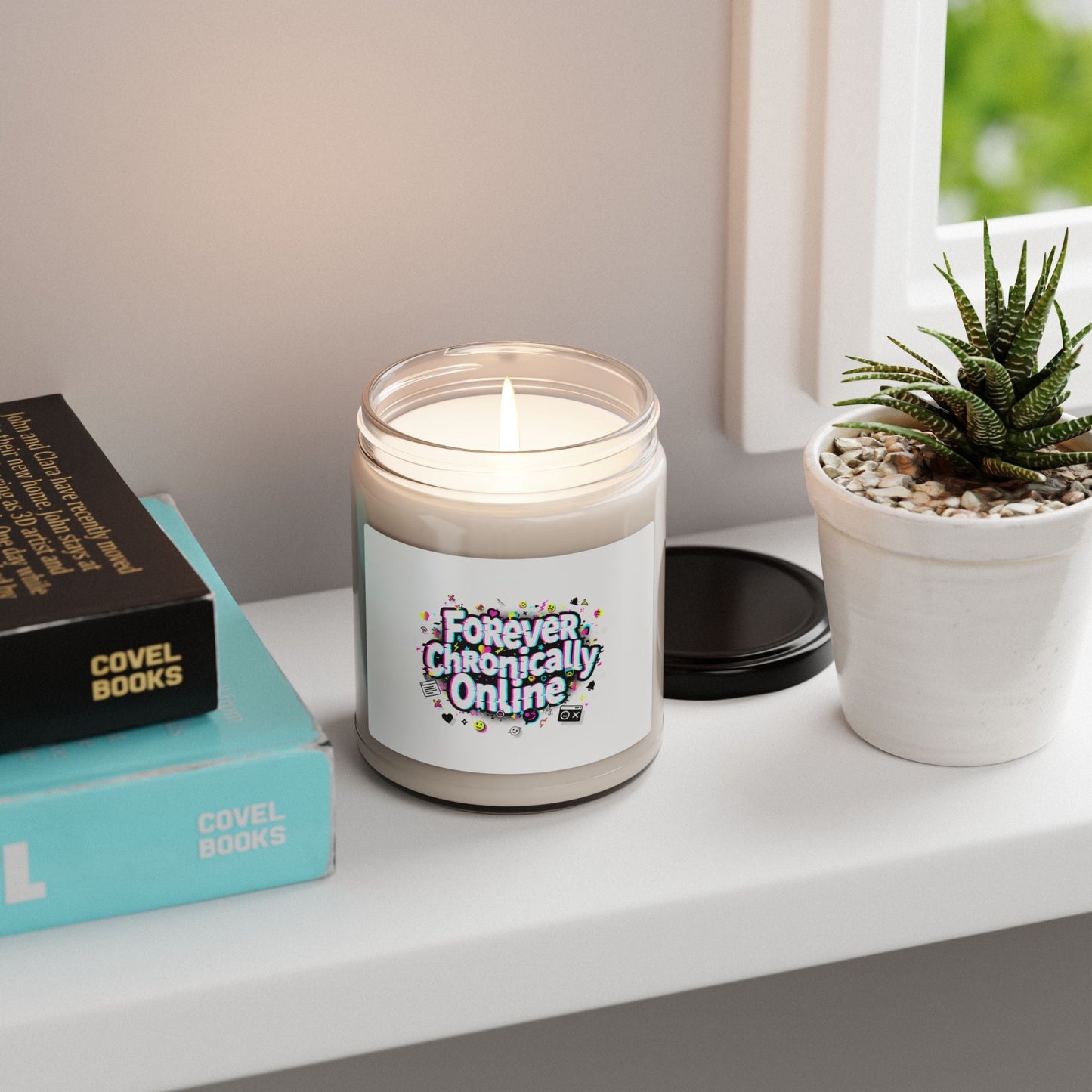 Forever Chronically Online Candle | meme slang, internet humor soy jar
