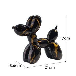 Balloon Dog-Black Gold