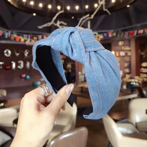 light blue hairband