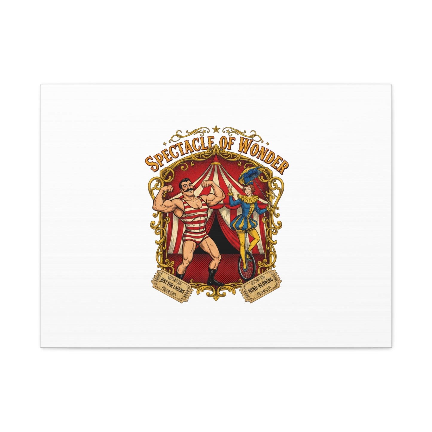 Spectacle of Wonder Circus Art Print, Canvas | Vintage Carnival Design