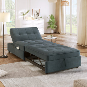 Dark Blue + Linen + Primary Living Space