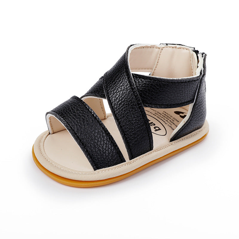 Baby Boy Summer Sandals Rubber Sole Breathable Toddler Shoes 0-3-6-9-12 Months Shoes