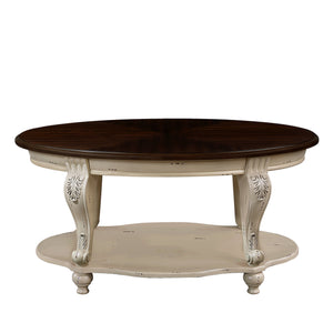 Antique White + Rubber Wood
