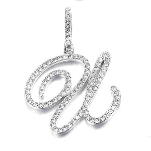 Silver single letter U