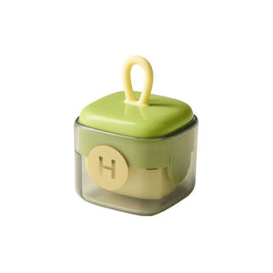 Light green small square/hair adhesive