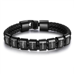 Eight beads bracelet black