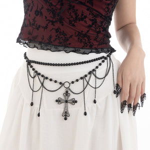 01 Black waist chain 1659