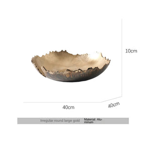 Irregular Round Large Gold (40*40*10cm)