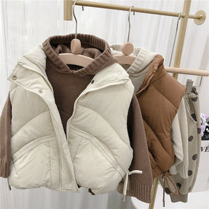 Edge tie vest coffee color