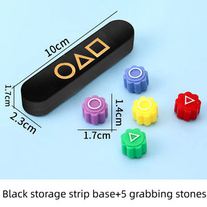5 dice+black storage strip