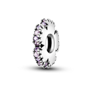 Pink Purple Flower Positioning Bead