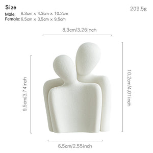 Hugging couple-white