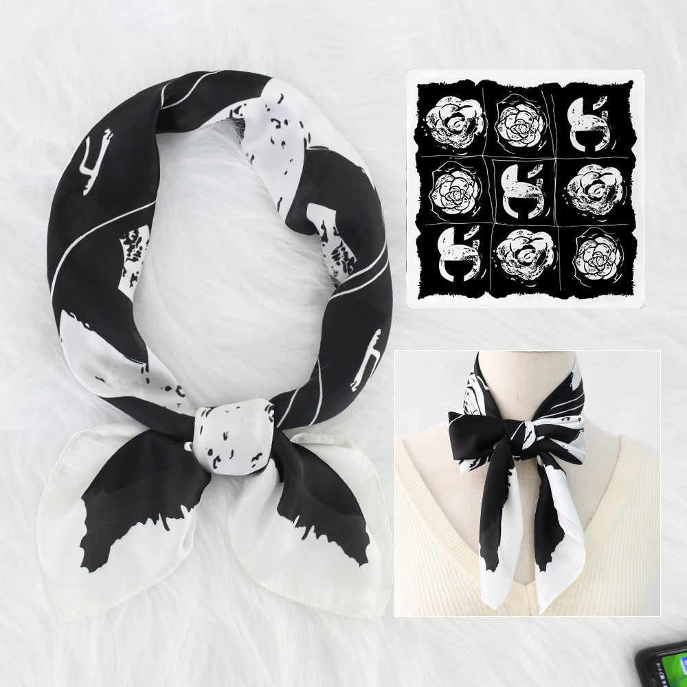 Silk Scarf Women's Sunscreen Beach Imitation Silk Versatile Silk Scarf Neckband